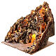 Neapolitan nativity scene setting with lights, cave and stream 50x50x60 cm s3