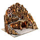 Nativity scene setting with lights, mill, stream and oven 60x65x65, Neapolitan style s3