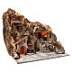 Nativity scene with lights, fountain and oven 55x60x60 cm, Neapolitan style s3