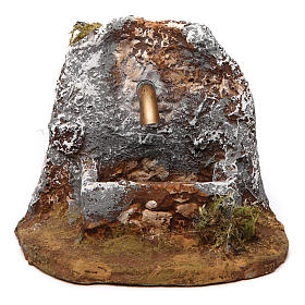 Krippenbrunnen aus Kunstharz, für neapolitanische Krippe, 10x10x15 cm