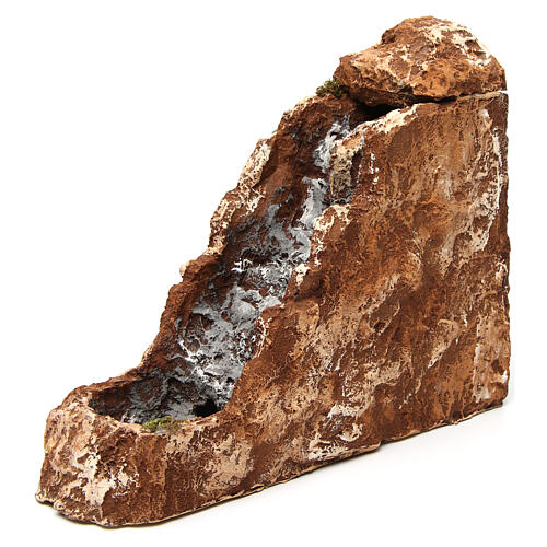 Strumień z wodospadem, 25x10x30 cm, szopka neapolitańska z żywicy 2