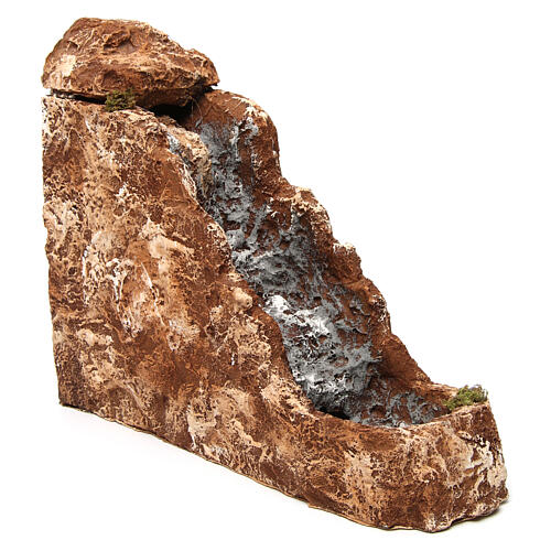 Strumień z wodospadem, 25x10x30 cm, szopka neapolitańska z żywicy 3