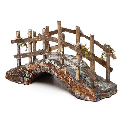 Brücke aus Kunstharz und Holz, 10x15x5 cm, für neapolitanische Krippe 3