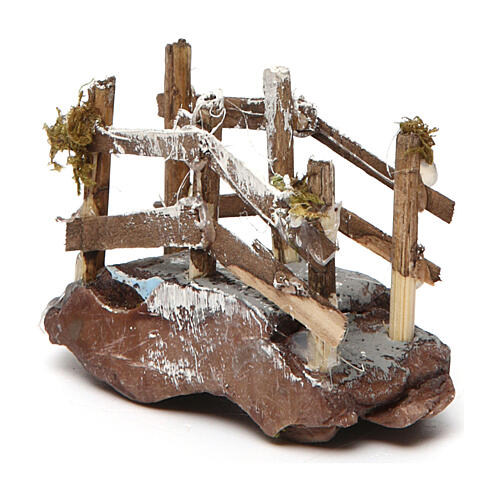 Mostek z drewna i żywicy do szopki neapolitańskiej, 5x7x3cm 2