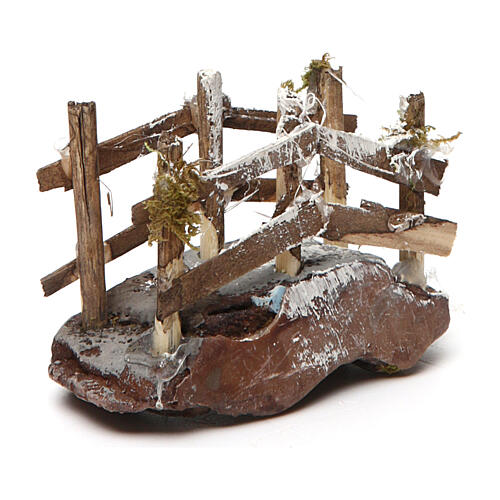 Mostek z drewna i żywicy do szopki neapolitańskiej, 5x7x3cm 3