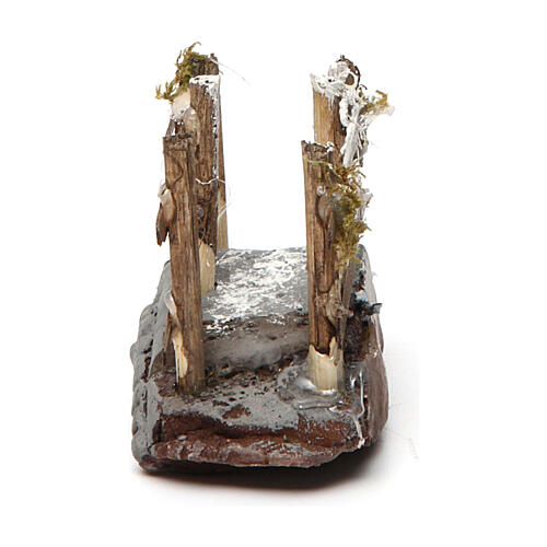 Mostek z drewna i żywicy do szopki neapolitańskiej, 5x7x3cm 4