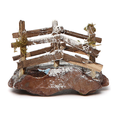 Small Bridge in resin and wood 5x10x5 Neapolitan nativity 1