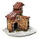 House in resin on wooden base mod. A for Neapolitan Nativity 10x10x10 cm s3