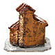 House in resin on wooden base mod. A for Neapolitan Nativity 10x10x10 cm s4