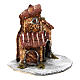 House in resin on wooden base mod. B for Neapolitan Nativity 10x10x10 cm s3