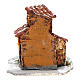 House in resin on wooden base mod. B for Neapolitan Nativity 10x10x10 cm s4