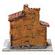 Casetta tripla con porta e finestra ovale aperte 15x15x15 cm presepe napoletano resina base legno s4