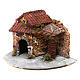 Neapolitan Nativity house in resin on wooden base with porch and open door 15x20x20 cm s2