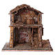 Stable in wood and cork for 30 cm statues 105x115x60 cm, Neapolitan nativity scene s1