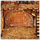 Stalla in legno e sughero per statue 30 cm dim. 105x115x60 cm ambientazione presepe napoletano s2