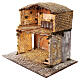 Stalla in legno e sughero per statue 30 cm dim. 105x115x60 cm ambientazione presepe napoletano s3