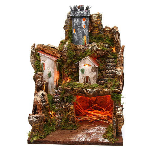 Town with Lights 25x25x35 cm nativity 1