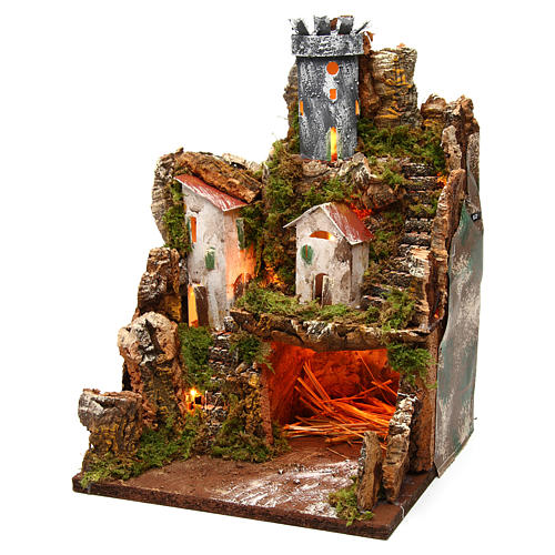 Town with Lights 25x25x35 cm nativity 2
