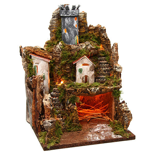 Town with Lights 25x25x35 cm nativity 3
