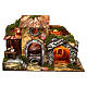 Village with Lights and Movement 40x20x30 cm nativity 10 cm s1
