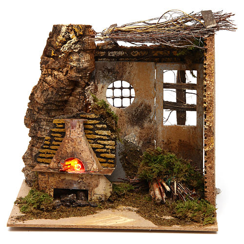 Fire with lights 20x15x20 cm for Nativity Scene 1