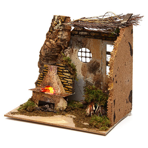Fire with lights 20x15x20 cm for Nativity Scene 2