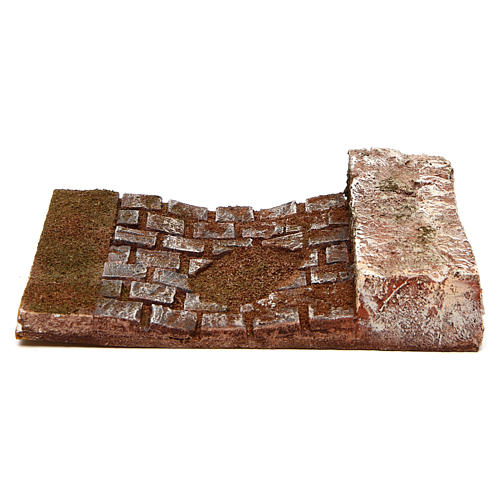 Parte di strada con muretto per presepe 12 cm 4