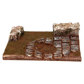 Strada componibile curva con rocce 12 cm