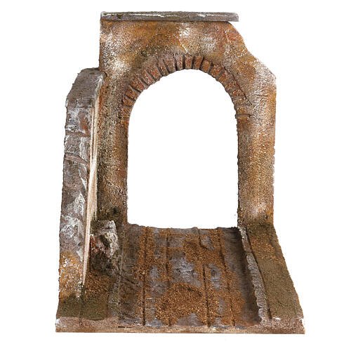 Joinable road part with wall and arch for Nativity Scene 12 cm 1