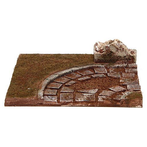 Joinable road with bend for Nativity scene 12 cm 1