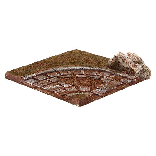 Joinable road with bend for Nativity scene 12 cm 2