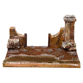 Strada con pilastro presepe 10 cm
