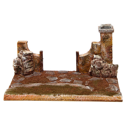 Joinable road part with pillar for Nativity scene 12 cm 1