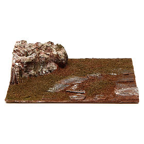 Modular road with bend and rock 10 cm