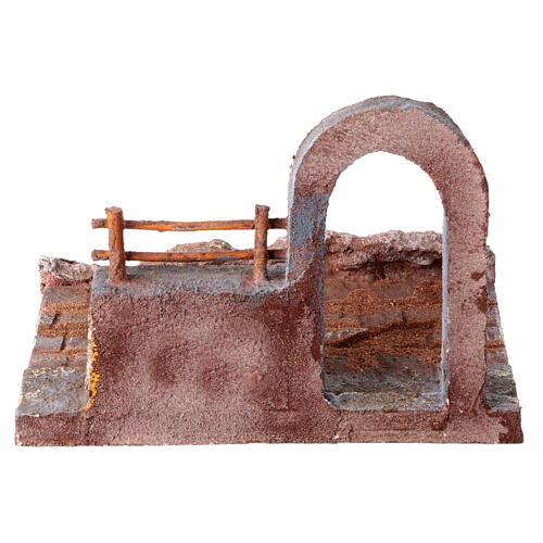 Strada con arco e ringhiera presepe da 10 cm 4