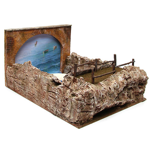 Marine setting with boat for Nativity Scene 4