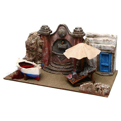 Fish stall and boat for Nativity Scene 2