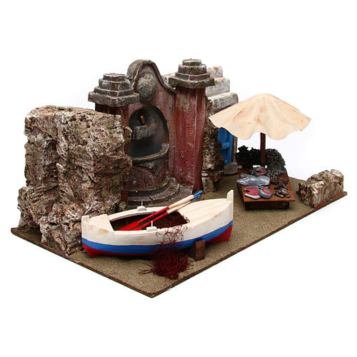 Fish stall and boat for Nativity Scene 3