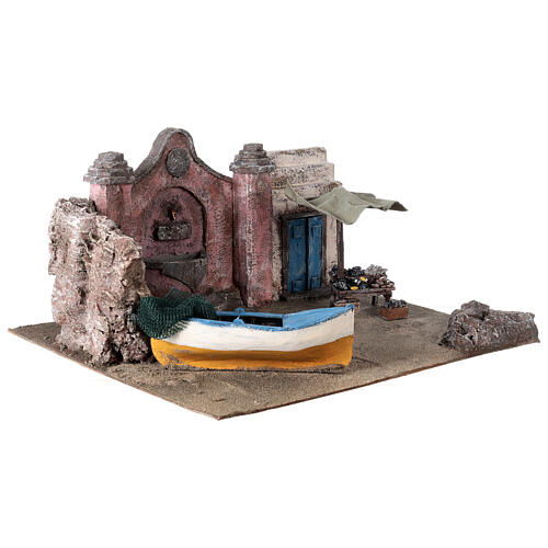 Nativity Setting Fish Stand and Boat 5