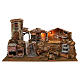 Village for nativity scene with fountain and lights 80x40xh.50 cm s1