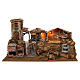 Nativity scene village with fountain and lights 80x40x50 cm s1