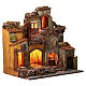 Borgo presepe con arco e fontana 45x60x40 cm per 6-8 cm s5