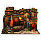 Village with archway and fountain setting for Nativity scene 6-8 cm,  45x60x40 cm s1