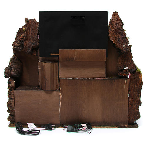 Nativity scene setting Neapolitan style 60x40x55 cm for 8-10 cm characters 4