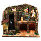 Nativity scene setting with water mill 45x30x35 cm for 6-8 cm characters s1