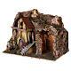 Nativity scene setting with wind mill 45x30x35 cm for 8-10 cm characters s3