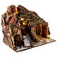 Nativity scene setting with wind mill 45x30x35 cm for 8-10 cm characters s4