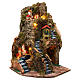 Nativity scene corner setting village with water mill 30x30x45 cm for 6-8 cm characters s1