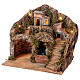 Nativity scene setting Neapolitan village with water stream 40x30x40 cm for 8-10 cm characters s3