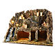 Nativity scene setting Neapolitan village 60x35x40 cm for 10-12 cm characters s2